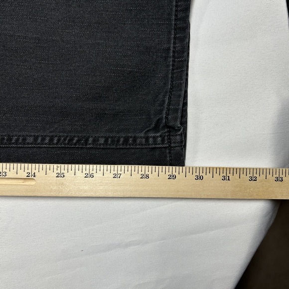 Levis 514 Straight Leg Jeans Mens 34x30 Black Mid Rise 5 Pockets Zip Dark Wash - Picture 14 of 16